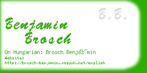 benjamin brosch business card